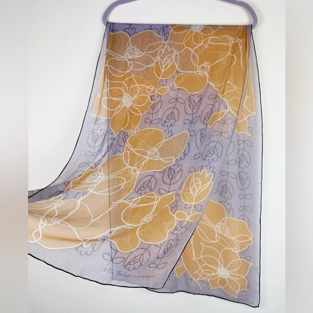 Mila Schon Concept Vintage Silk Floral Scarf